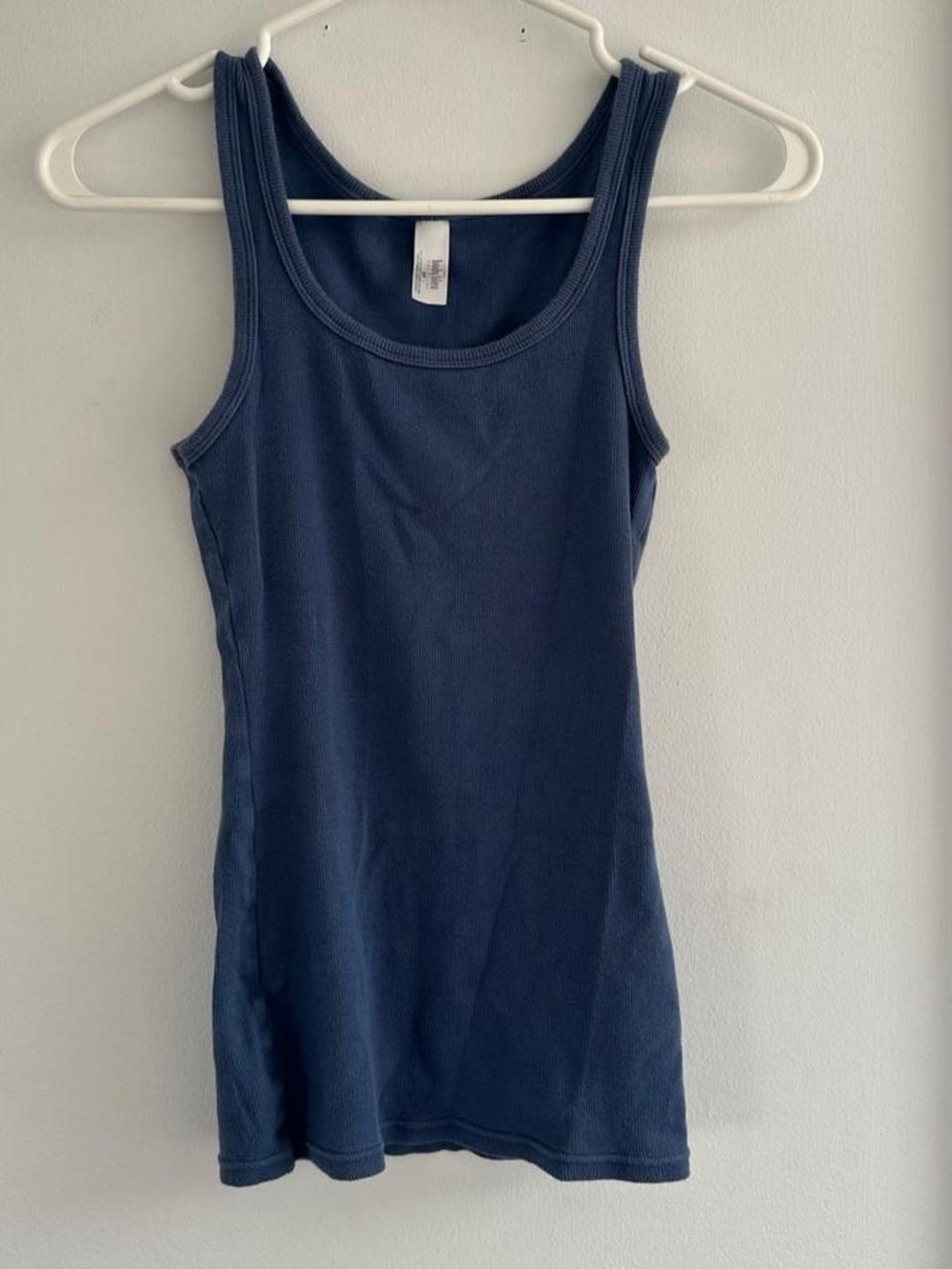 Navy Ribbed Tank Top - Classic Women's Sleeveless Shirt